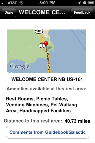 Rest Area Finder free app screenshot 4