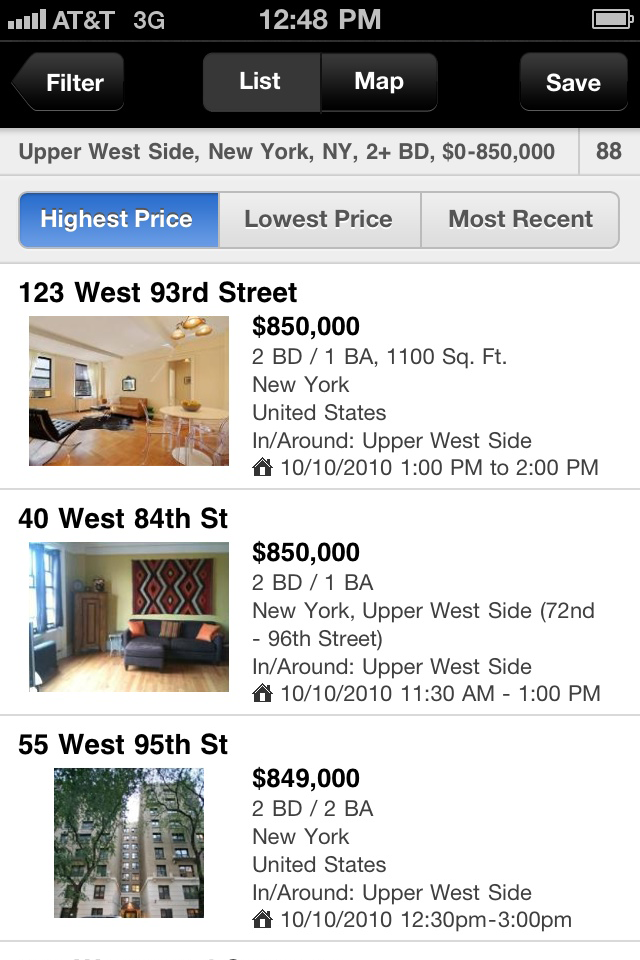 NYTimes Real Estate free app screenshot 1