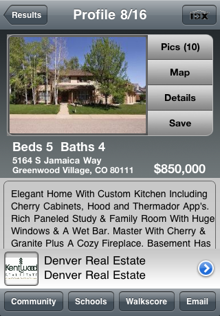 Denver Real Estate Kentwood free app screenshot 4