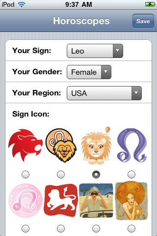 Horoscopes free app screenshot 1