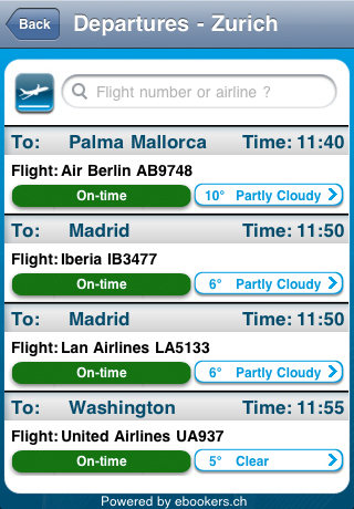 Swiss Flight Tracker by ebookers.ch free app screenshot 3