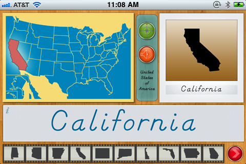 Montessori Approach To Geography - United States Lite free app screenshot 1