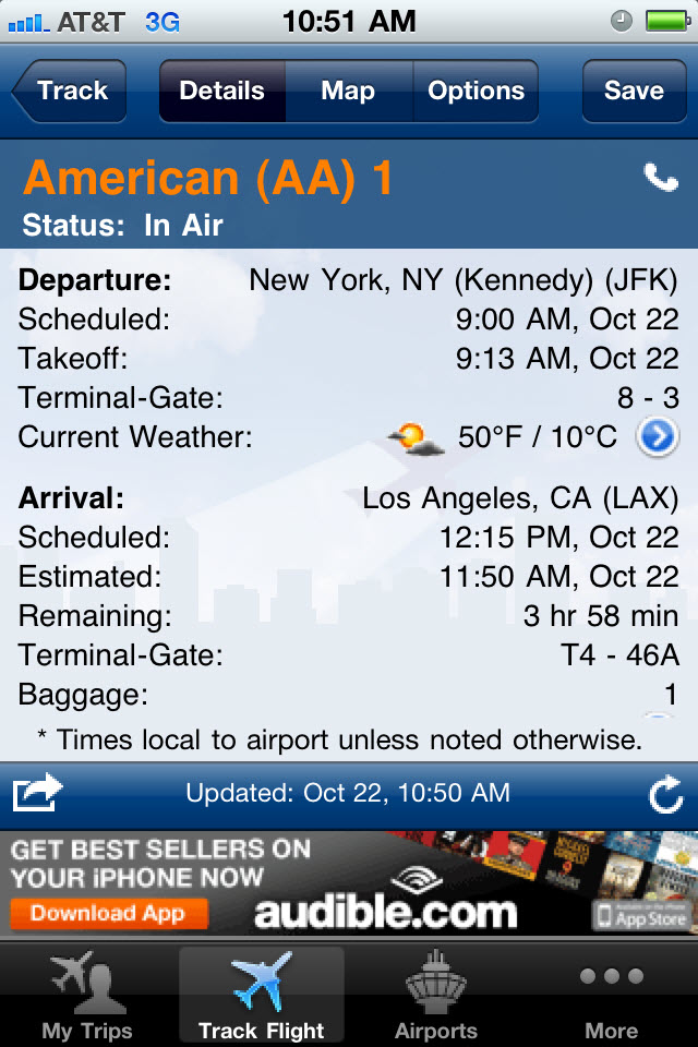FlightView Free - Real-Time Flight Tracker and Airport Delay Status free app screenshot 2