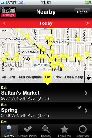 Time Out Chicago for iPhone free app screenshot 1