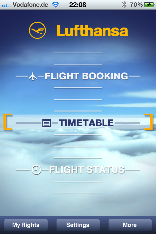 Lufthansa free app screenshot 1