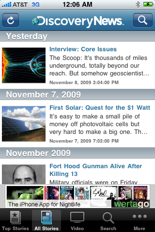 Discovery News free app screenshot 1