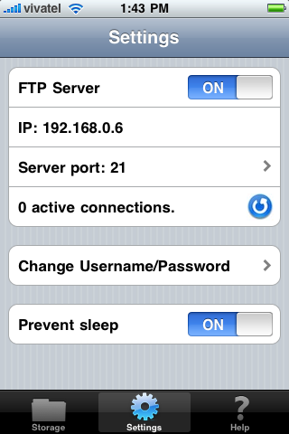 iFTPStorage free app screenshot 3