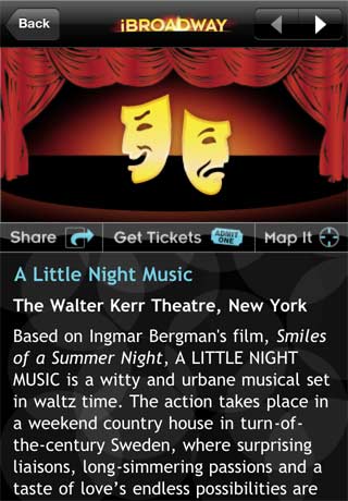 iBroadway free app screenshot 2