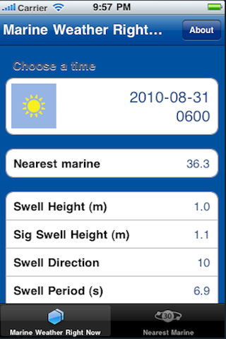 Marine Weather Right Now free app screenshot 1