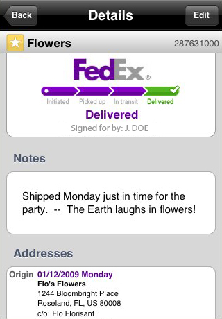 FedEx Mobile for iPhone free app screenshot 2
