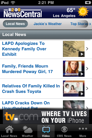 NewsCentral Los Angeles free app screenshot 3