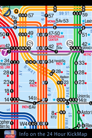 NYC Subway KICKMap Lite free app screenshot 4