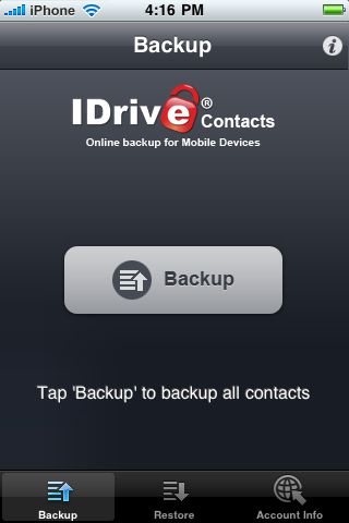 IDrive Contacts free app screenshot 2