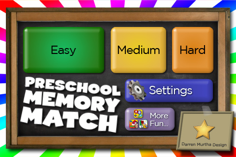 Preschool Memory Match free app screenshot 1