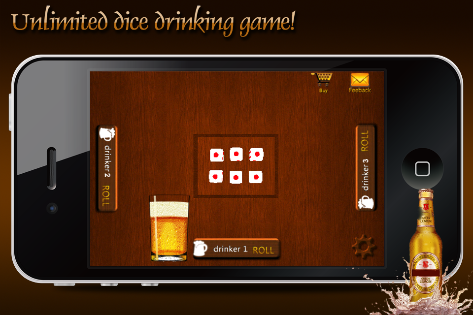 3D DICE HD-AWESOME DRINKING GAME free app screenshot 1