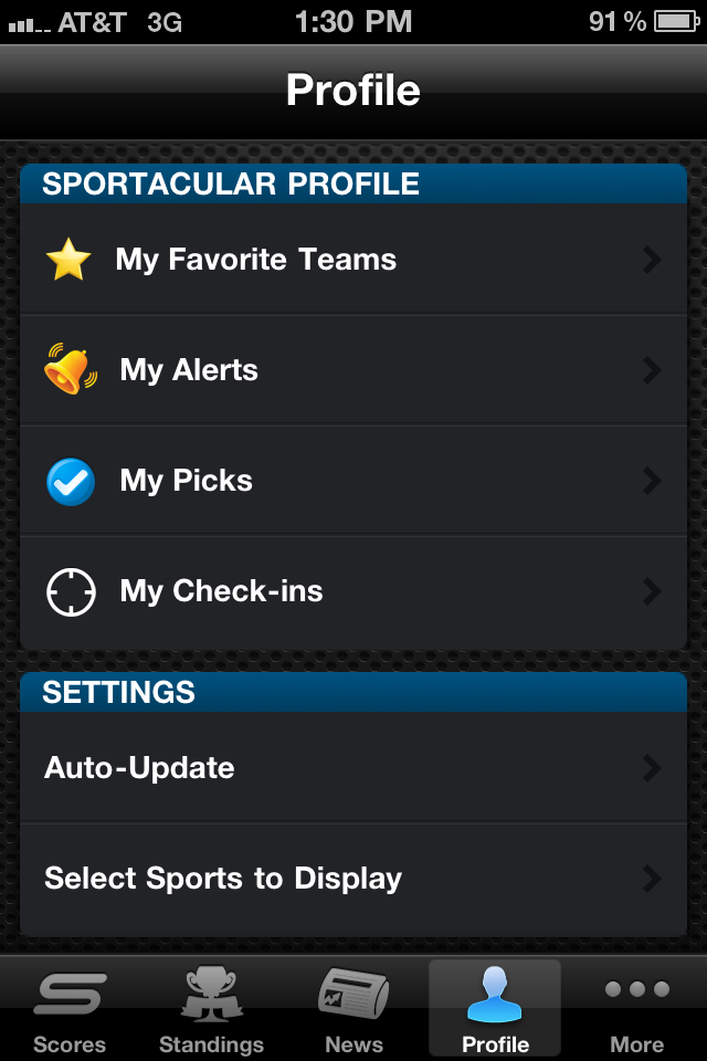 Yahoo! Sportacular free app screenshot 3