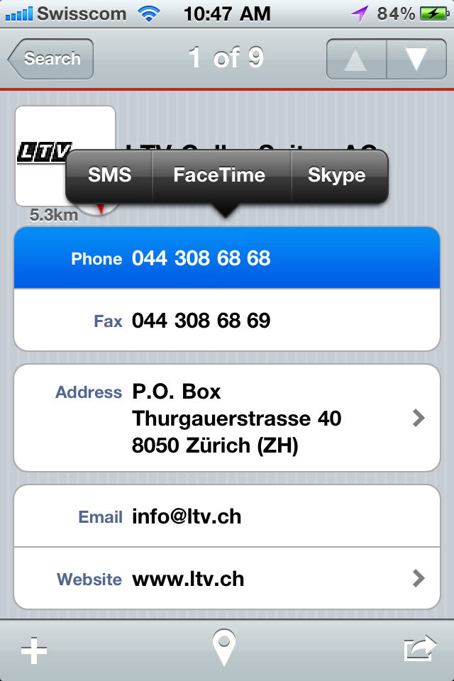 Swiss Phone Book free app screenshot 2