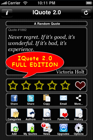 IQuote 2.0 Free - World of Quotes free app screenshot 4