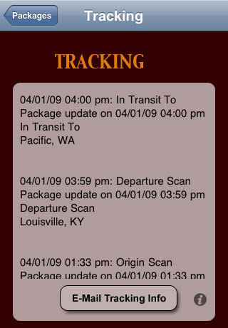 Package Tracker Lite free app screenshot 3