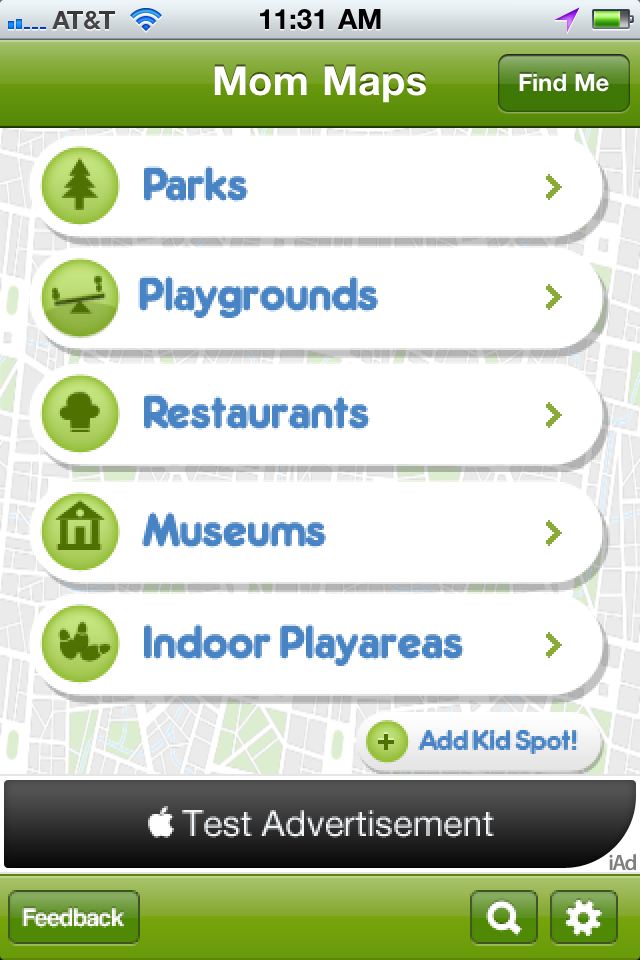 Mom Maps free app screenshot 1