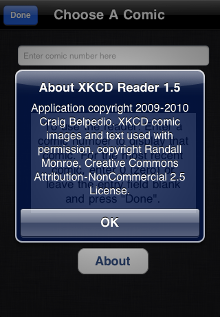 XKCD Comic Reader free app screenshot 1