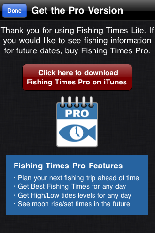 Fishing Times Lite free app screenshot 3