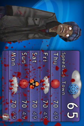 Zombie Weatherman Free, free app screenshot 1