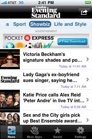 London Evening Standard free app screenshot 2