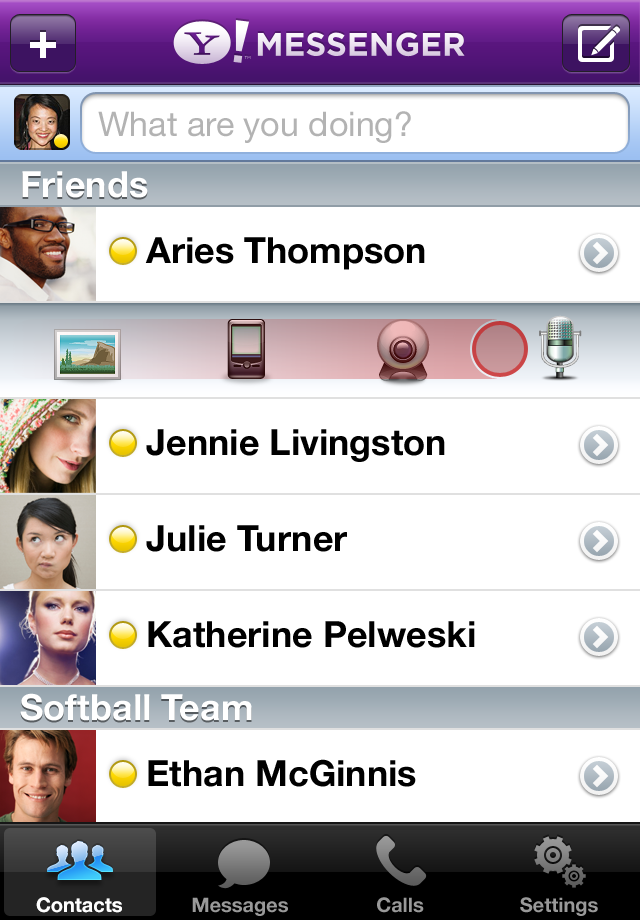 Yahoo! Messenger free app screenshot 2