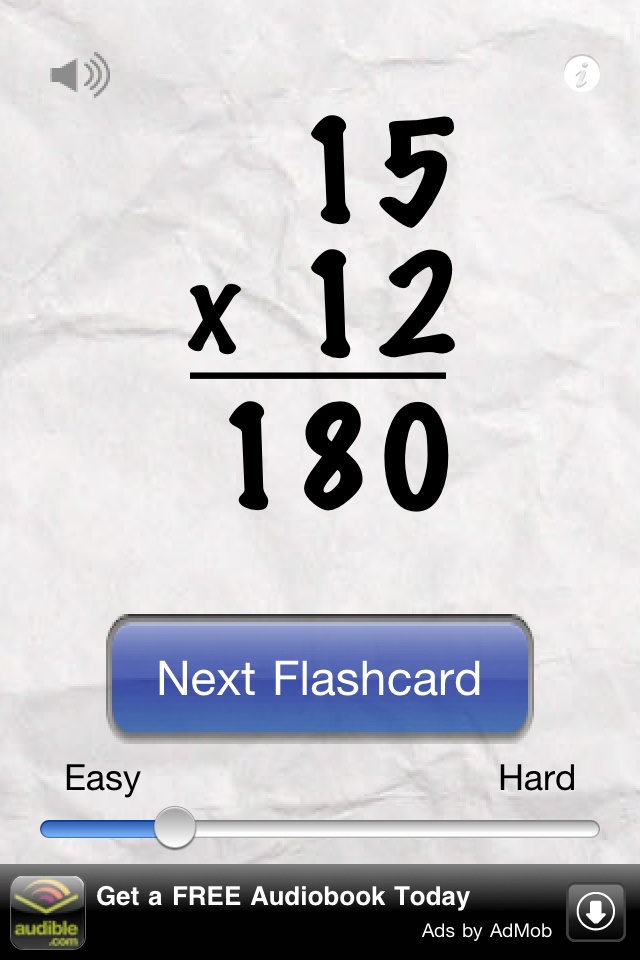 Awesome Flashcard Multiplication FREE free app screenshot 2