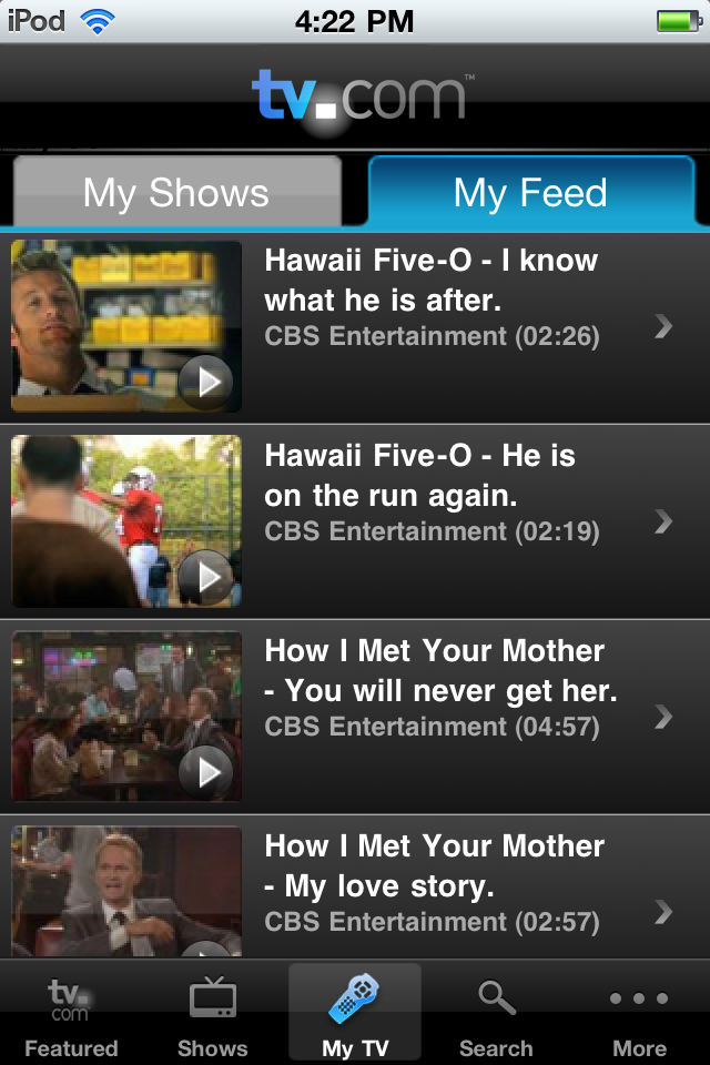 TV.com free app screenshot 3