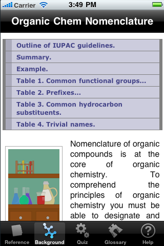 Organic Chemistry Nomenclature Quizillator free app screenshot 2