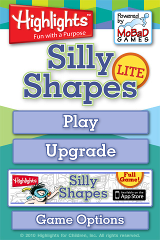 Highlights Silly Shapes Lite free app screenshot 3