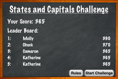 States and Capitals Challenge Lite - Flash Cards Speed Quiz for the United States of America free app screenshot 3