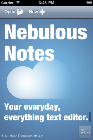 Nebulous Notes Lite free app screenshot 1