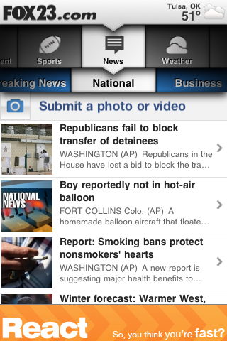 Fox 23 Mobile Local News free app screenshot 1