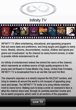 Infinity TV free app screenshot 1