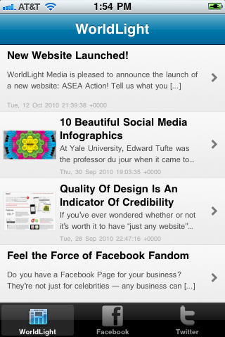 Worldlight Media Web Design Blog free app screenshot 2