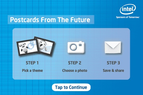 Intel Postcards From The Future free app screenshot 1