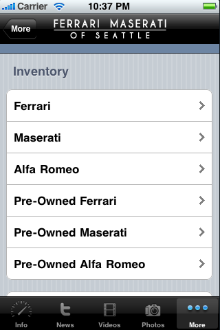 Ferrari Maserati of Seattle free app screenshot 2