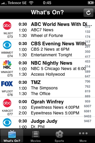 TV-Listings USA free app screenshot 1