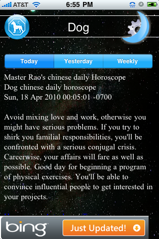 iHoroscopes - Your source for free Western and Chinese horoscopes free app screenshot 4