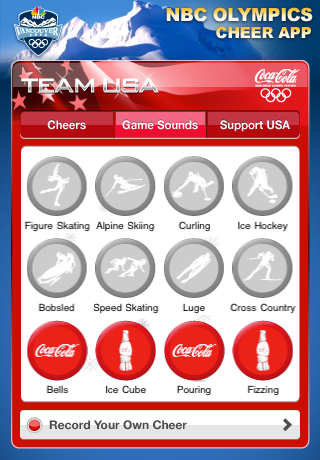 NBC Olympics Cheer presented by Coca-Cola free app screenshot 3