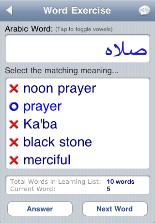 FREE Arabic Audio FlashCards free app screenshot 3