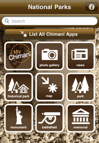 Chimani National Parks free app screenshot 1