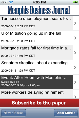 Memphis Business Journal free app screenshot 1