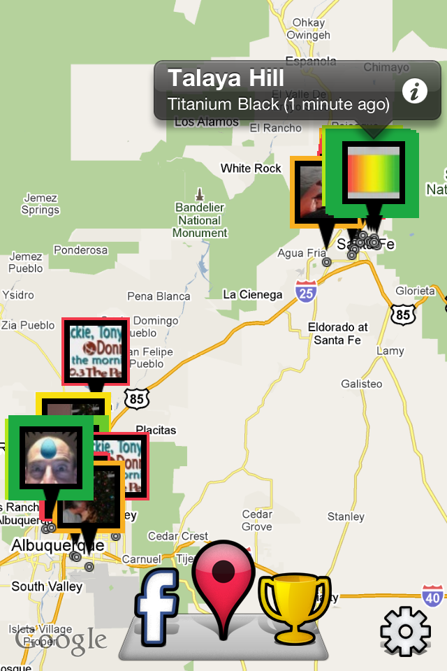 Checkin Map for Facebook Places free app screenshot 1