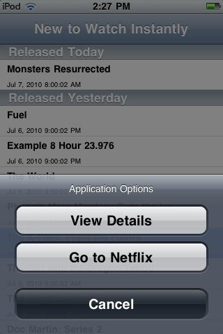 Flicks Watcher - Netflix Instant View Listing free app screenshot 3