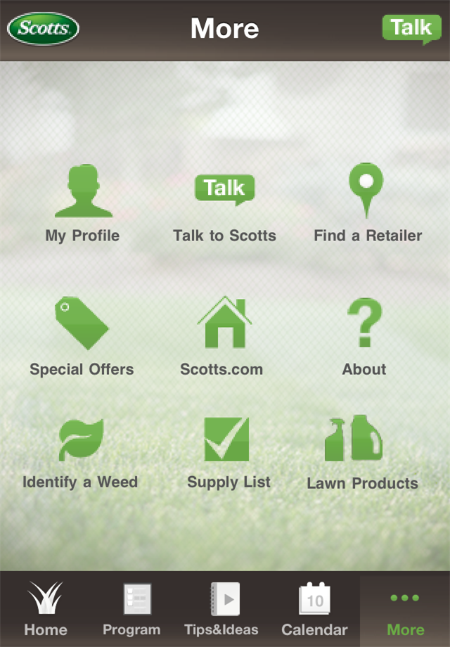 lawn and allows you to track and plan your lawn care activities