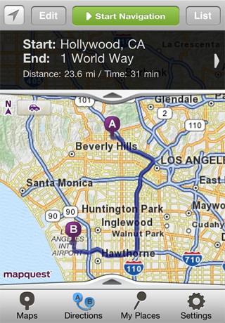 MapQuest 4 Mobile free app screenshot 2